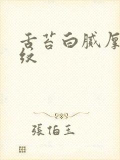 舌苔白腻厚有裂纹