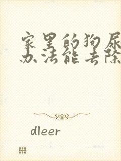 家里的狗尿味啥办法能去除