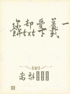 你却爱着一个烧饼txt下载