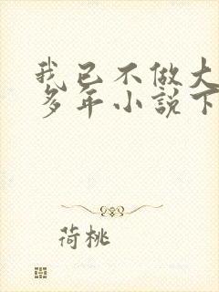 我已不做大佬好多年小说下载