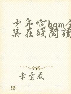 少年啊bgm全集在线阅读免费下载