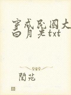 穿成民国大佬的白月光txt