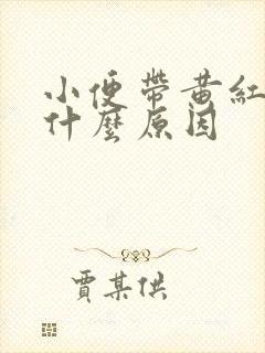 小便带黄红色是什么原因