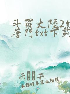 斗罗大陆2绝世唐门txt下载