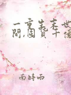 一重生末世有空间,囤货千亿心不慌