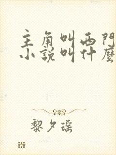 主角叫西门宇的小说叫什么名字