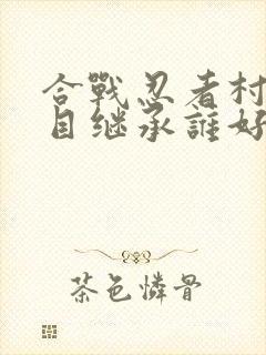 合战忍者村二周目继承谁好