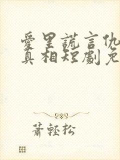 爱里谎言仇恨的真相短剧免费观看