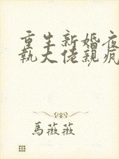 重生新婚夜被偏执大佬亲疯了txt