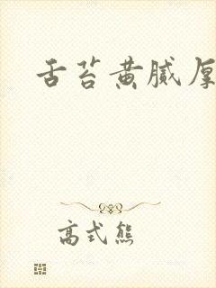 舌苔黄腻厚腥臭