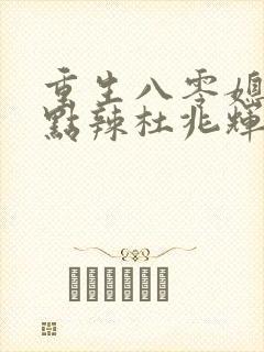 重生八零媳妇有点辣杜兆辉的结局