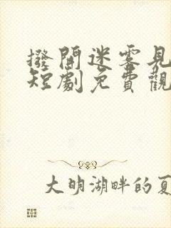 拨开迷雾见晴天短剧免费观看