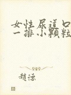 女性尿道口长了一排小颗粒