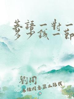 英语一对一外教多少钱一节课