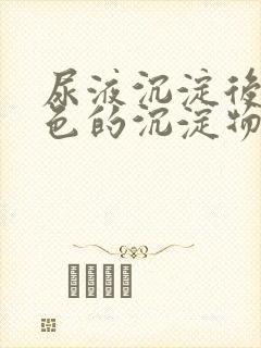 尿液沉淀后有白色的沉淀物