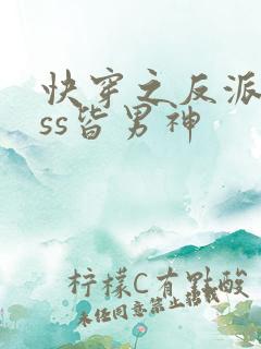 快穿之反派boss皆男神