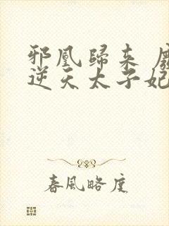 邪凰归来 废柴逆天太子妃