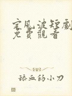 定风波短剧全集免费观看