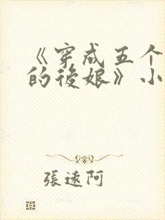 《穿成五个反派的后娘》小说