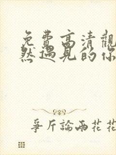 免费高清观看偶然遇见的你短剧