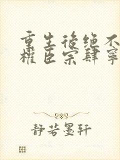 重生后绝不嫁给权臣宗肆宁芙全本阅读