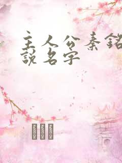 主人公秦铭的小说名字