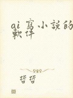ai 写小说的软件