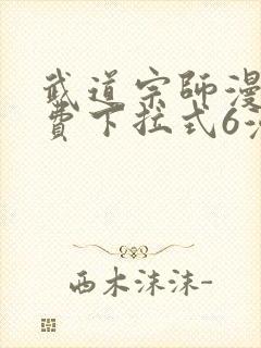 武道宗师漫画免费下拉式6漫画