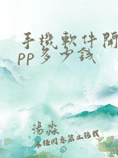 手机软件开发app多少钱