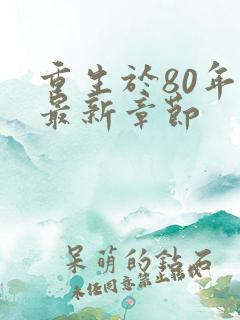 重生于80年代最新章节