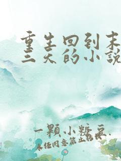 重生回到末世前三天的小说