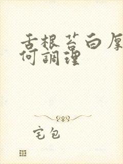 舌根苔白厚腻如何调理