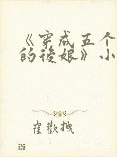 《穿成五个反派的后娘》小说
