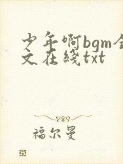 少年啊bgm全文在线txt