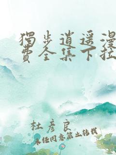 独步逍遥漫画免费全集下拉式漫画