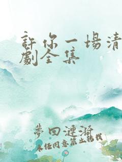 许你一场清欢短剧全集