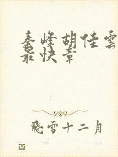 秦峰胡佳云更新最快章