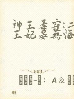 神王毒宠:二嫁王妃晏无悔