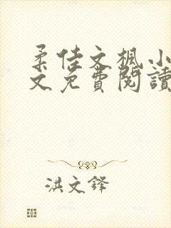 柔佳文枫小说全文免费阅读