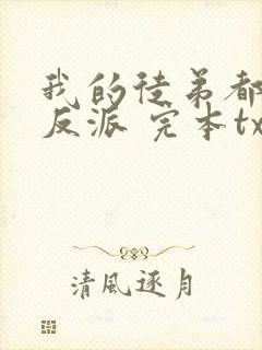 我的徒弟都是大反派 完本txt