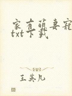 家有萌妻宠上天txt下载