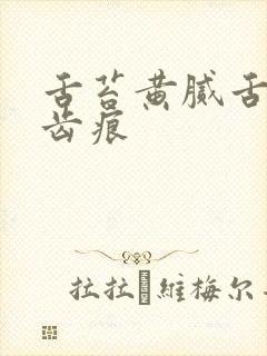 舌苔黄腻舌边有齿痕