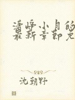 潇峥小月的小说最新章节免费阅读