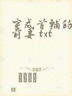 穿成首辅的炮灰前妻 txt