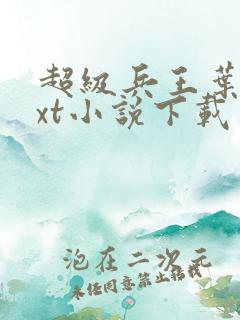 超级兵王叶谦txt小说下载