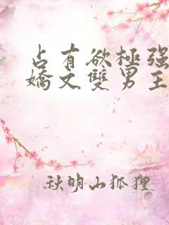 占有欲极强的病娇文双男主