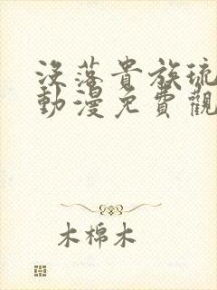 没落贵族琉璃川动漫免费观看中文版