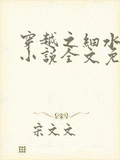 穿越之细水长流小说全文免费阅读