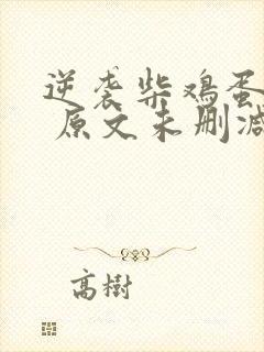 逆袭柴鸡蛋小说 原文未删减