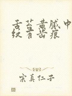 舌苔黄腻中间裂纹有齿痕